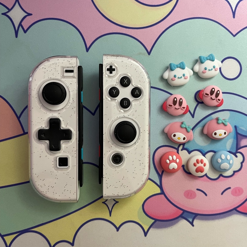 NINTENDO SWITCH OLED JOYCONS(CUSTOM WHITE)